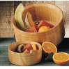 Nappy Salad Bowls - Natural Hardwood - 6" x 2 1/2" - Set of 8 by Pomerantz