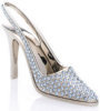 Fleur - Silver with Blue Crystals -