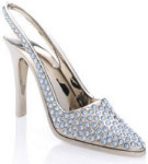 Fleur - Silver with Blue Crystals