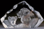Pair of Lions - 4.5" X 7.5"