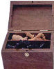 Chessmen in Wooden Box -