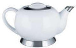 Bianca Porcelain & Stainless Steel Teapot - Makes 4 Cups