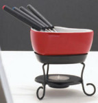 Heart-Shaped Chocolate Fondue Set - 7 pieces