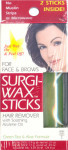 Surgi-Wax Sticks Hair Remover - For Face and Brows (2 Sticks)