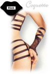 Spider Net and Lycra Strap Gloves - Black, One Size