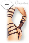 Spider Net and Lycra Strap Gloves - White, One Size