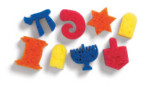 Jewish Symbols Dip and Print Sponges - Package of 7