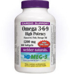 Omega 3-6-9 - High Potency - Flaxseed, Fish, Borage Oil - 1200 mg