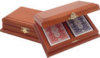 Oak Wood Card Box with Piatnik Playing Cards