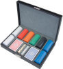 Black Casino Box with 200 Clay Chips