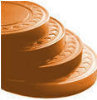 Plastic Chips - Set of 100 - Solid Orange