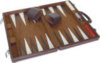 Deluxe 15" Backgammon Set with Leather Case