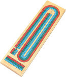 3 Track Wood Cribbage Board