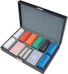 Black Casino Box with 200 Clay Chips