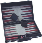 15" Backgammon Set with Leather Case