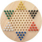 Chinese Checkers - Oak Finish Board