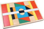 Wooden Construction Blocks in Tray - 31 Pieces