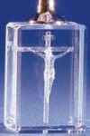 Crystal Key Ring - Crucifix