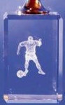 Crystal Key Ring - Soccer Player