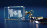 Crystal Key Ring - Canadian Flag