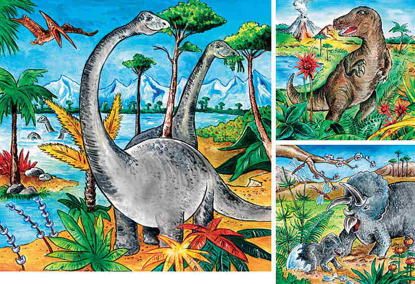 Dinosaurs - 49 Pieces - Set of 3