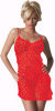 Lace Slip with G-String - Red - Large