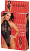 Allure Leather - Leather & Fishnet Lace-Up Teddy - Black - One Size