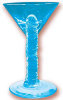 Martini Weenie Light-Up Party Glass - Blue