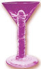 Martini Weenie Light-Up Party Glass - Purple
