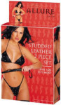 Allure Leather - Studded Leather 2 Piece Set - One Size