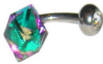 Green Crystal Barbell
