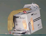 Reusable Brown Latex Rubber Gloves - Size 7 - Box of 24