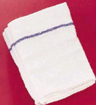 Deluxe Extra Long Towels - White and Blue - Package of 12