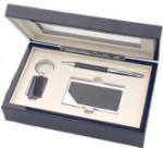 Pen, Key Ring and Business Card Holder Gift Set