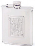 King of Hearts Flask - Black - 6 Ounces