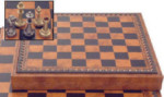 Leather Chess Set with Checkers