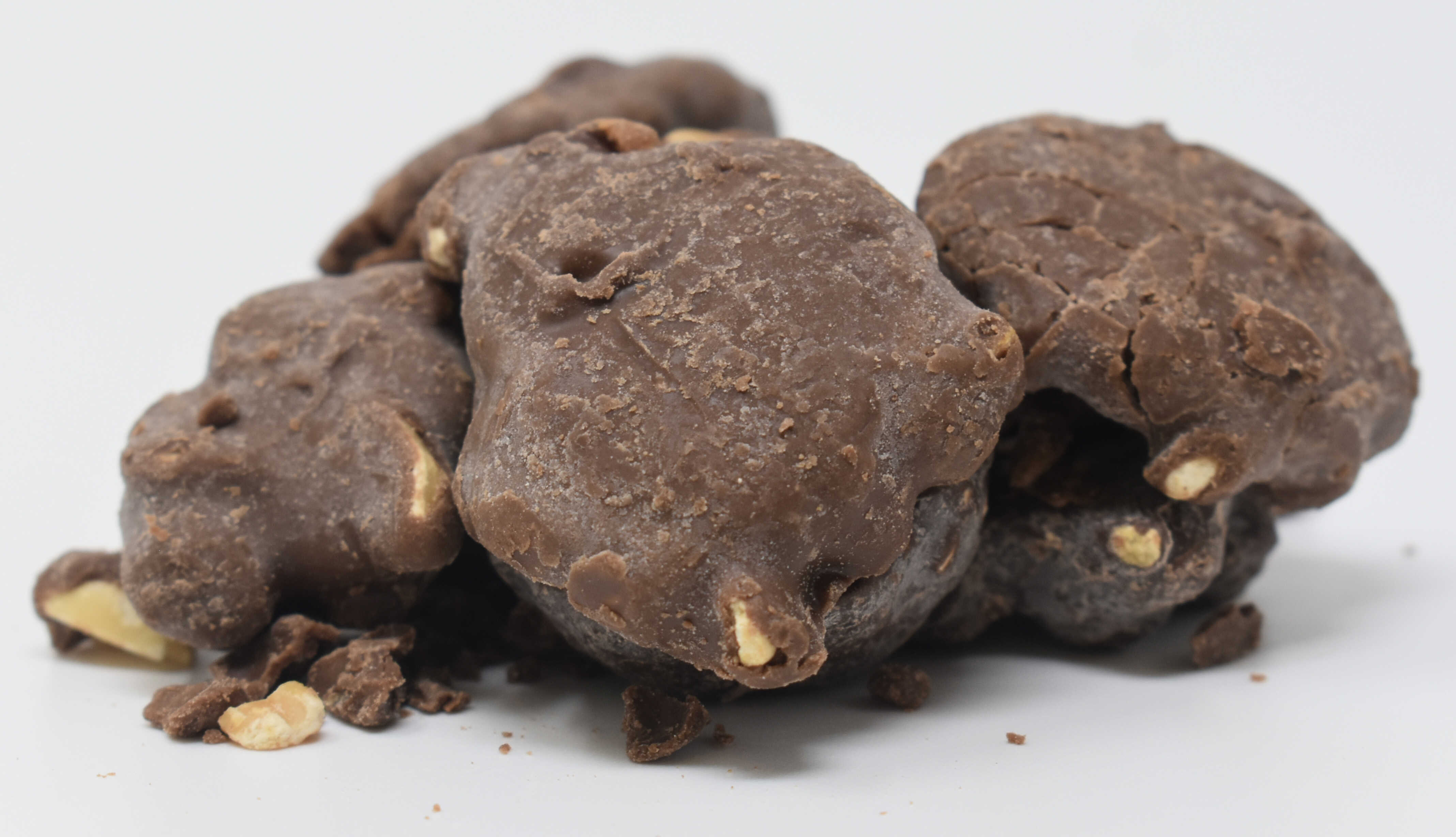 Chocolate Caramel Peanut Clusters - Side Photo