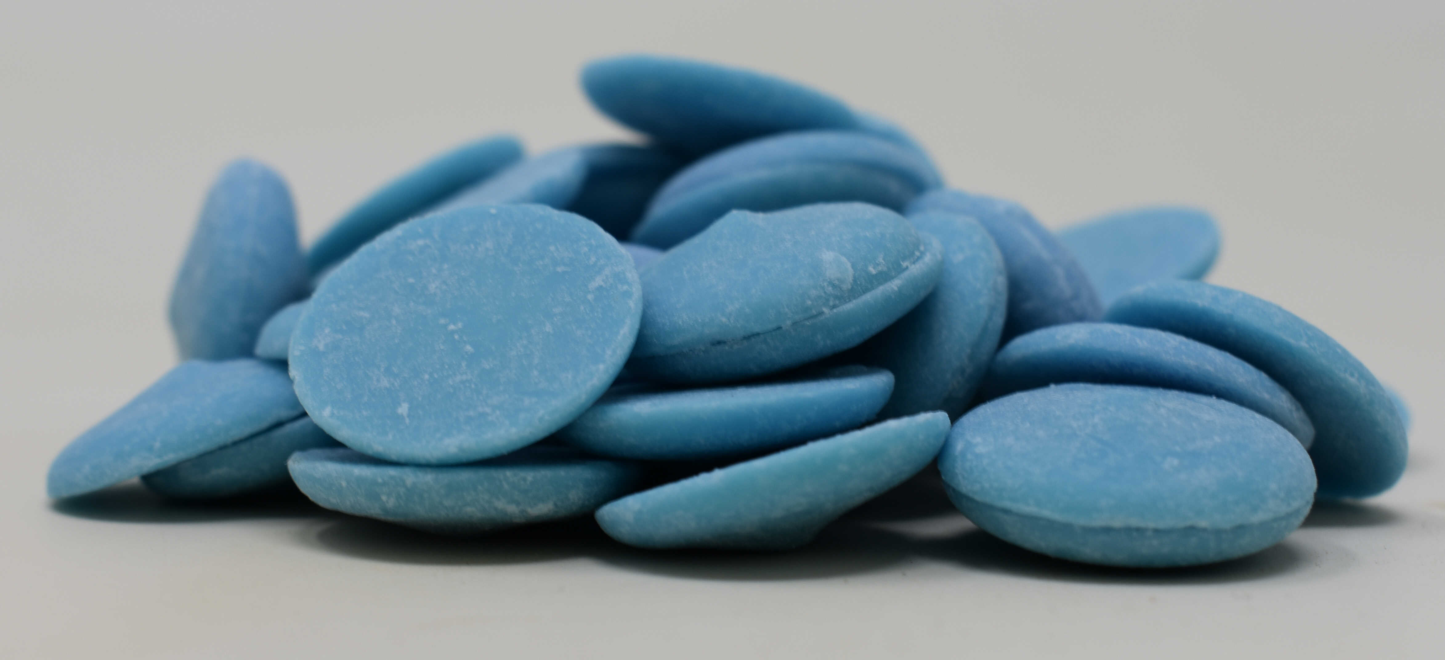 Blue Candy Coating Melting Wafers - Side Photo