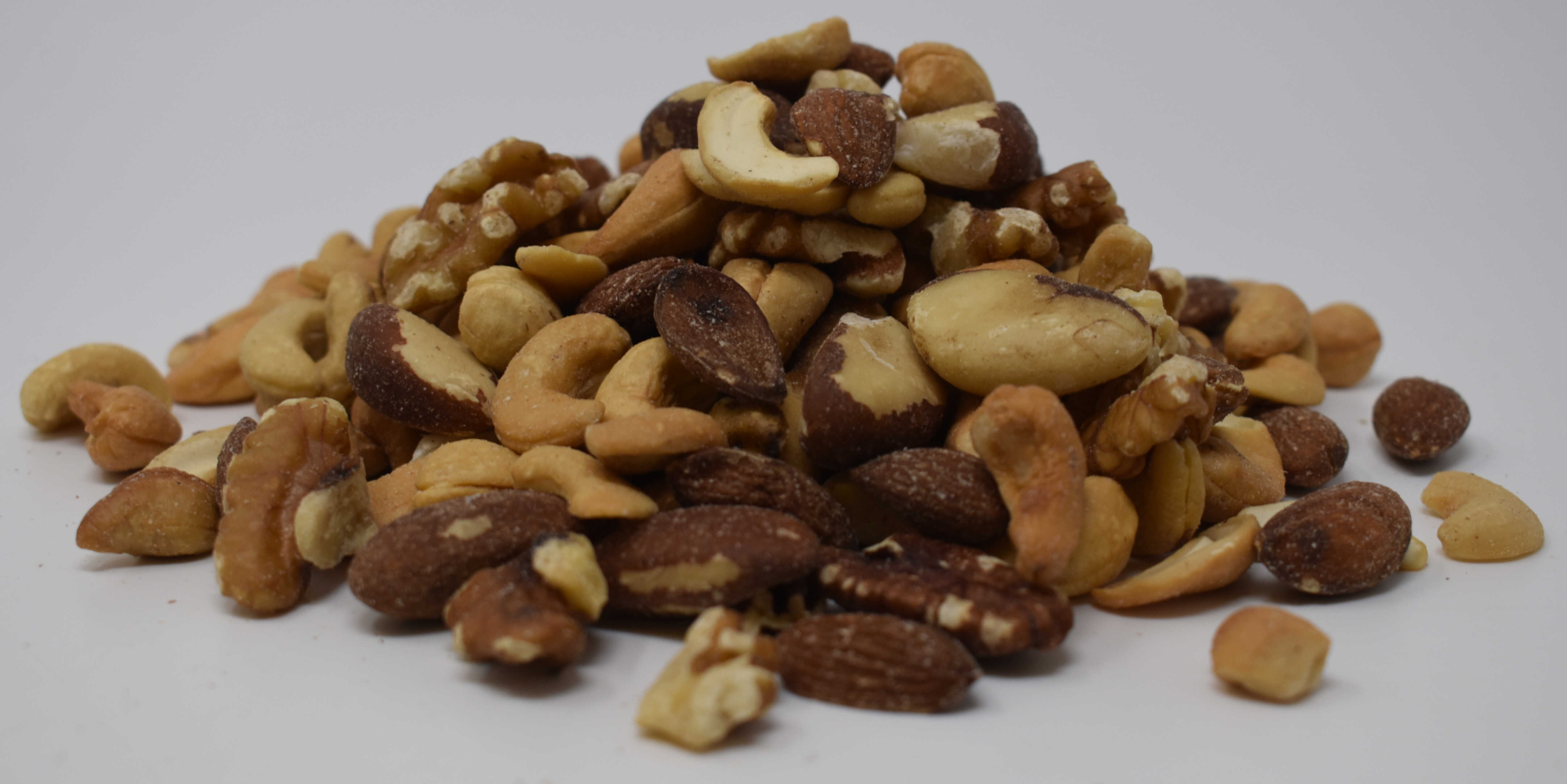 Mixed Nuts, Roasted, No Salt - Side Photo