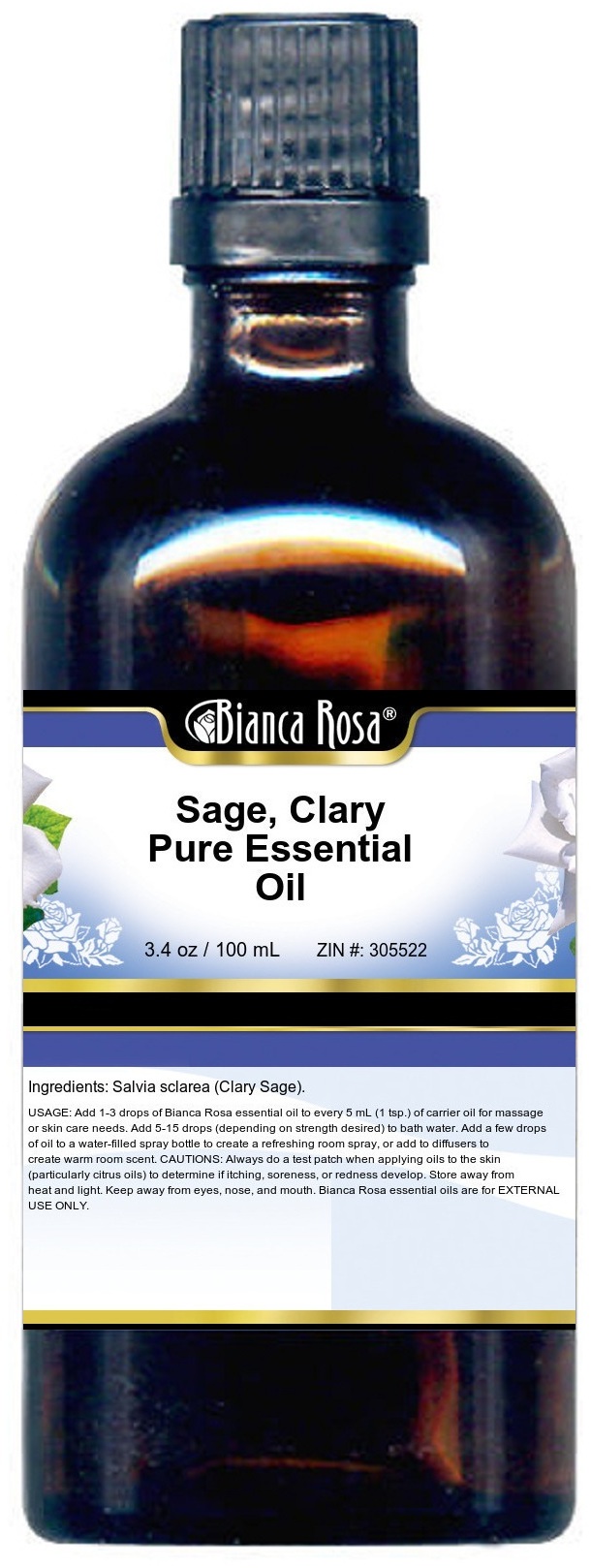 Sage, Clary Pure Essential Oil