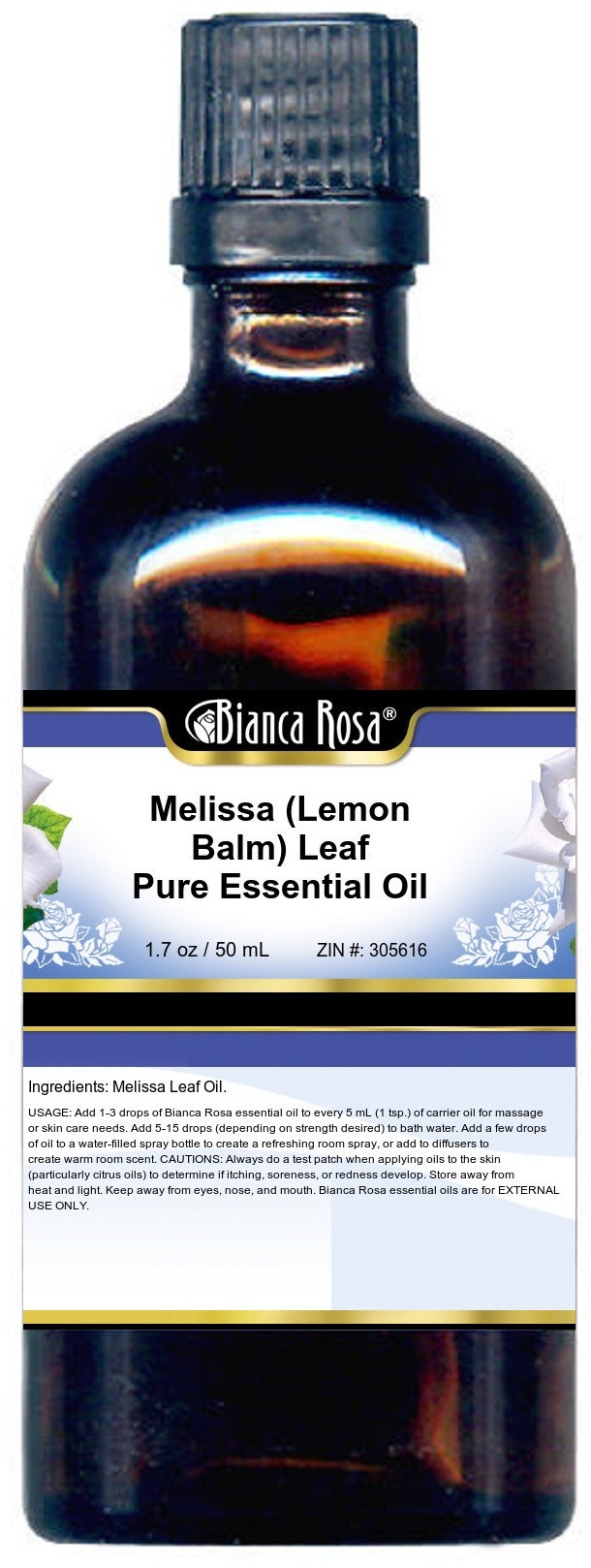 Melissa (Lemon Balm) Leaf Pure Essential Oil