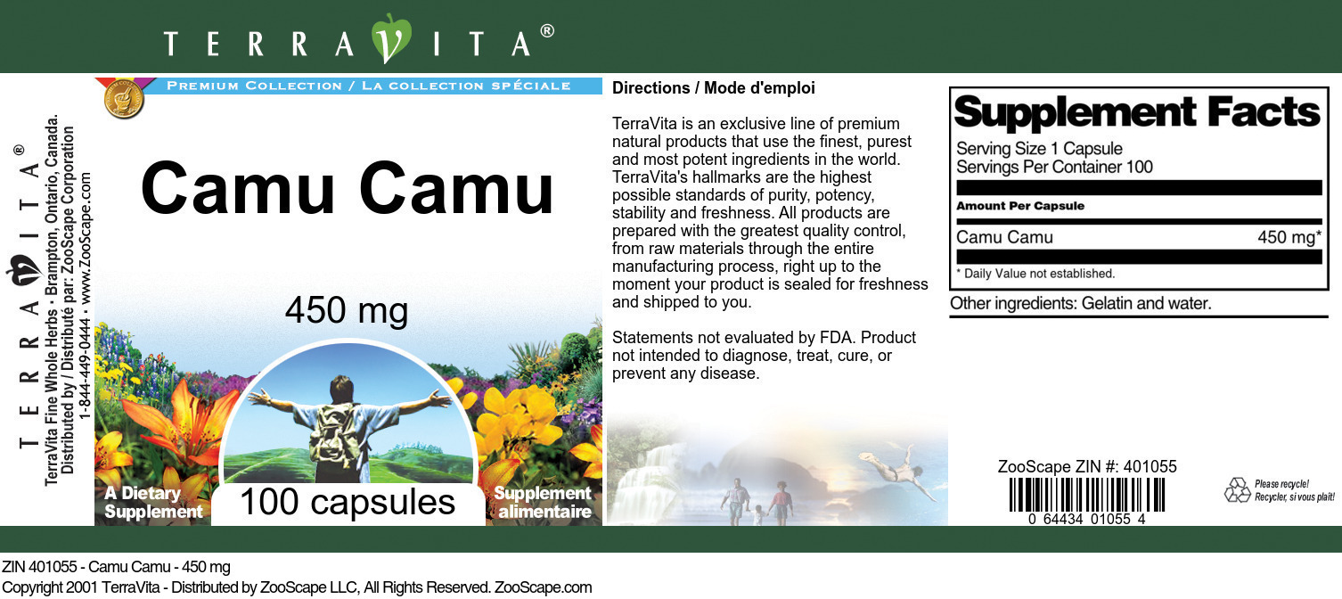 Camu Camu - 450 mg - Label