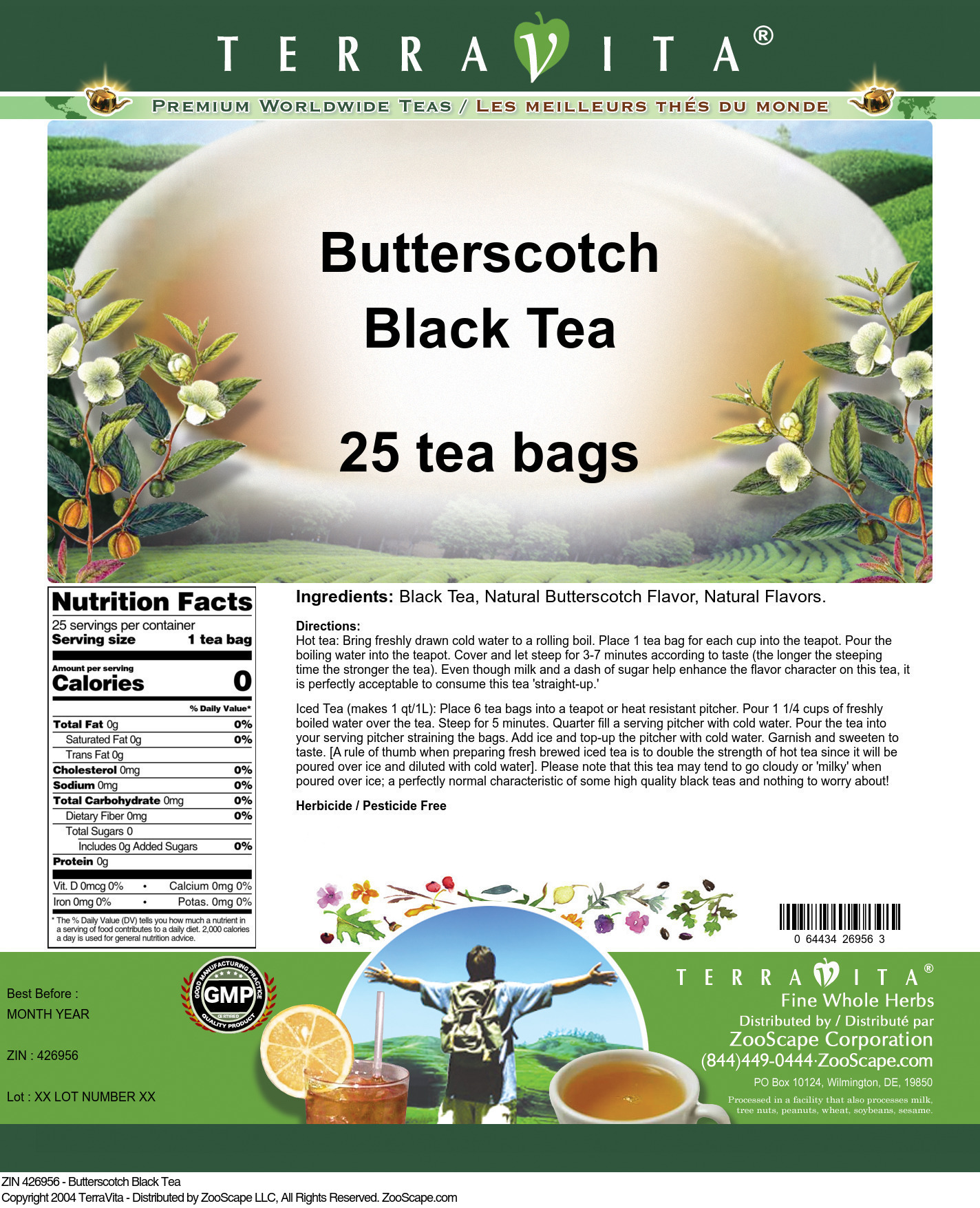 Butterscotch Black Tea - Label
