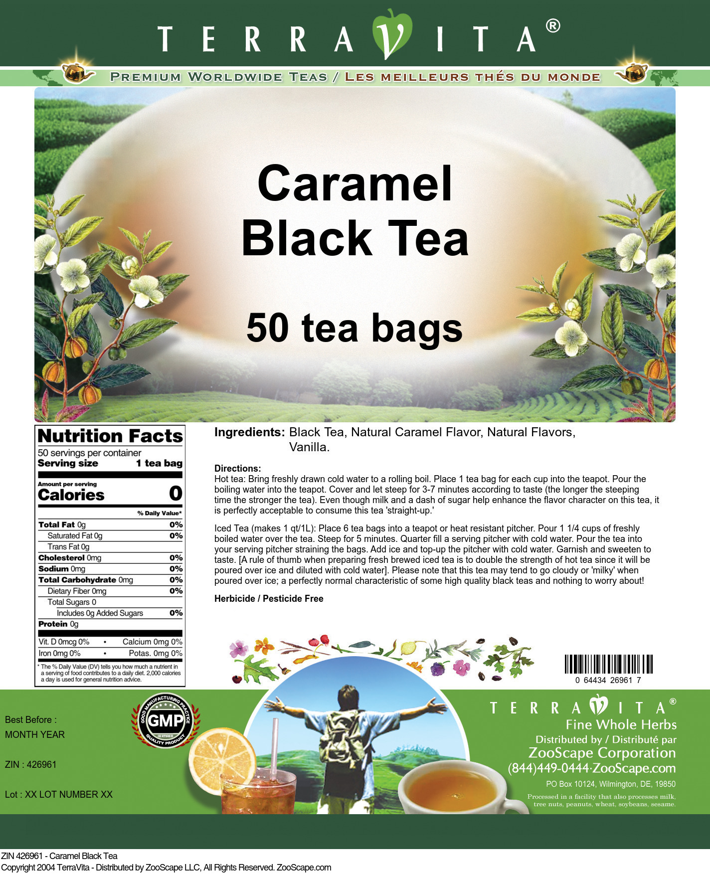 Caramel Black Tea - Label