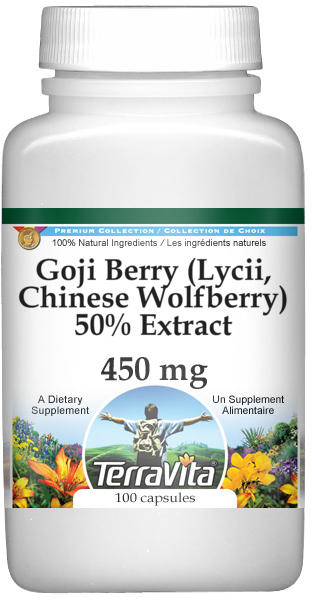 Goji Berry (Lycii, Chinese Wolfberry) 50% Extract - 450 mg