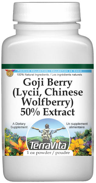 Goji Berry (Lycii, Chinese Wolfberry) 50% Extract Powder