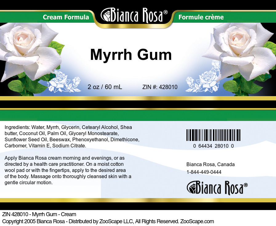 Myrrh Gum - Cream - Label