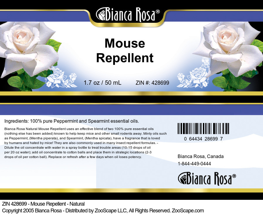 Mouse Repellent - Natural - Label