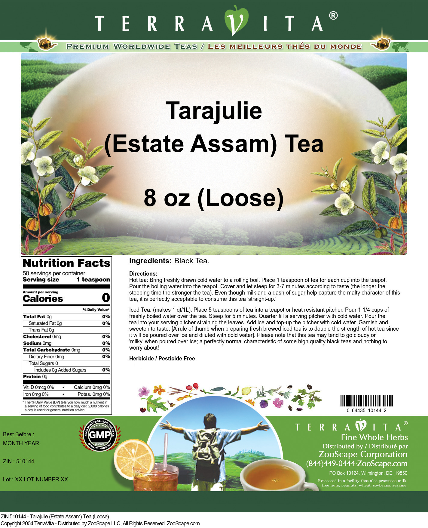 Tarajulie (Estate Assam) Tea (Loose) - Label