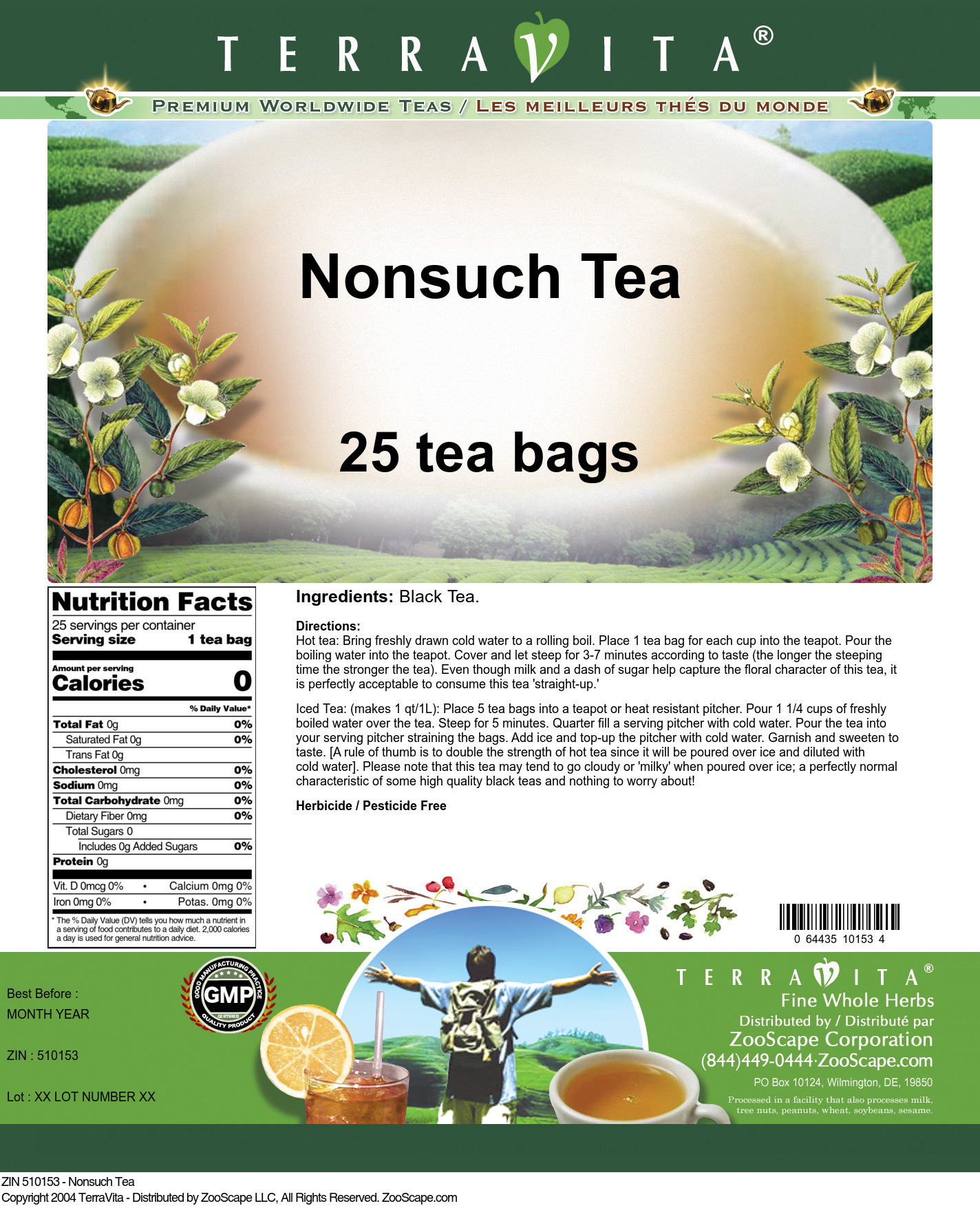 Nonsuch Tea - Label